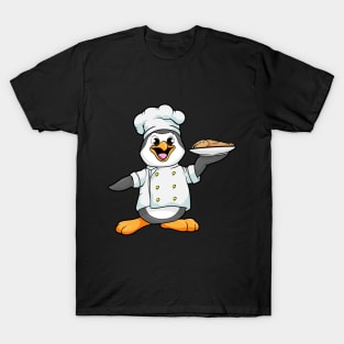 Pinguin als Koch mit Fisch T-Shirt